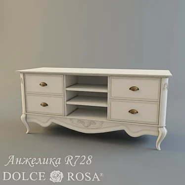 Elegant Dolce Rosa TV Stand 3D model image 1 