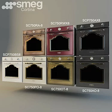 Elegant Smeg Cortina Ovens 3D model image 1 