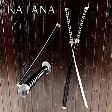 Authentic Handcrafted Katana Sword 3D model image 1 