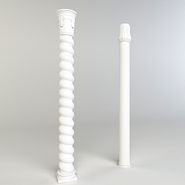 Armenian Inspired Column Pair 3D model image 1 