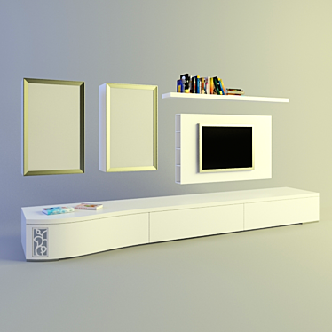 Furniture TV Stand  Sleek and Spacious 3D model image 1 