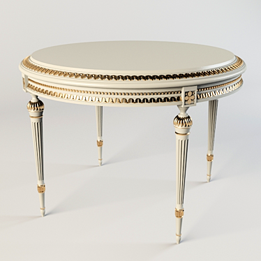 Classic Round Table 3D model image 1 