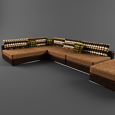 Elegant Rossatti Fidji Sofa 3D model image 1 