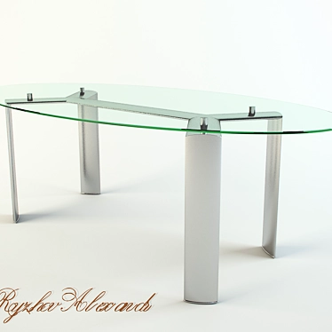 Tonin casa Art 8019 Dining Table 3D model image 1 