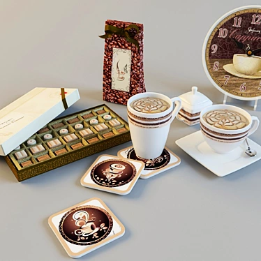 Deluxe Coffee Lovers Gift Set 3D model image 1 