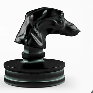 Bronze Dog Bust 3D model image 1 