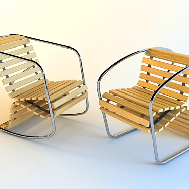 INVERSO Rocker Chair: Innovative Sitting and Swinging 3D model image 1 