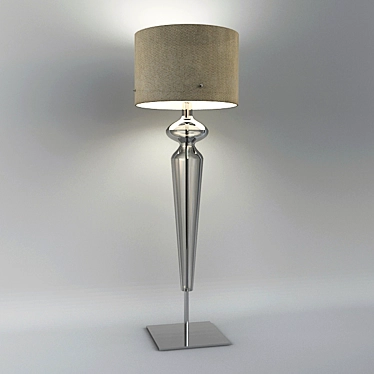Title: Elegant Floor Lamp with Fabric Shade 3D model image 1 