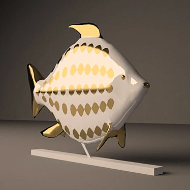 Finny Fish Figurine 3D model image 1 