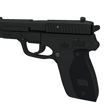 Russian-Made Pistol: Quality Assured 3D model image 1 