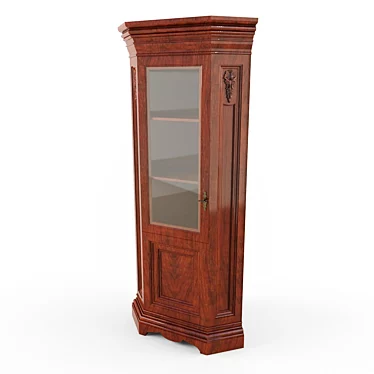 Luxury Corner Display Cabinet 3D model image 1 