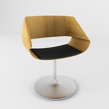 Elegant Vanity Chair 3D model image 1 
