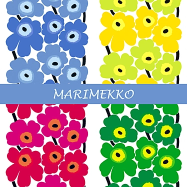 Marimekko: 14 Textured Designs 3D model image 1 