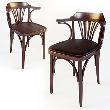 Elegant Viennese Chair. 3D model image 1 