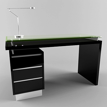 Minimalist Oak Table 3D model image 1 