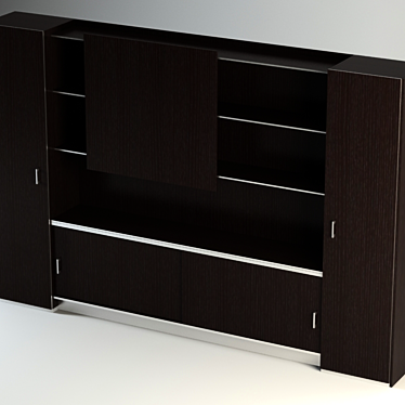 DARCH Office Wall Unit with V-ray Textures 3D model image 1 