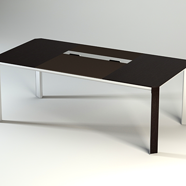 Modern Office Desk with V-Ray Textures 3D model image 1 