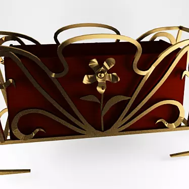 Unique Handcrafted Flower Box 3D model image 1 