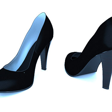 Elegant Classic Women's Shoe 3D model image 1 