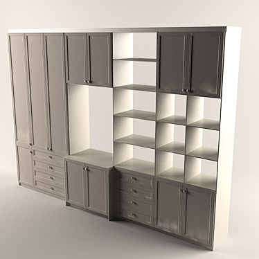 High-Quality Wall Set 3D model image 1 