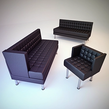 Satelliet Madrid Outdoor Sofa 3D model image 1 