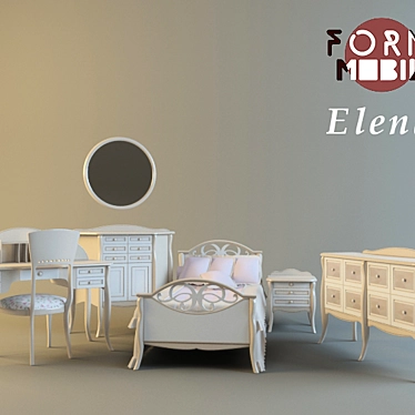 Elena Kids Furniture Set 3D model image 1 