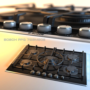 Bosch PPQ 726M90E: Advanced Cooktop 3D model image 1 