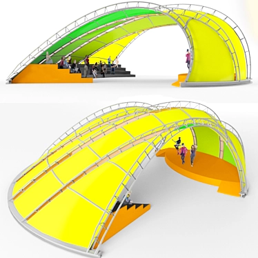 Kids Camping Tent Canopy 3D model image 1 