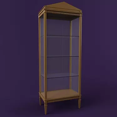 Elegant Glass Showcase 3D model image 1 