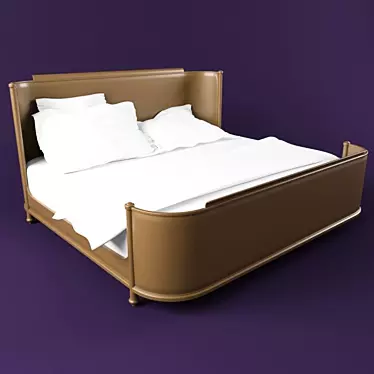 Opal Point Rosemont Curved Bed: Elegant and Stylish Sleeping Haven 3D model image 1 