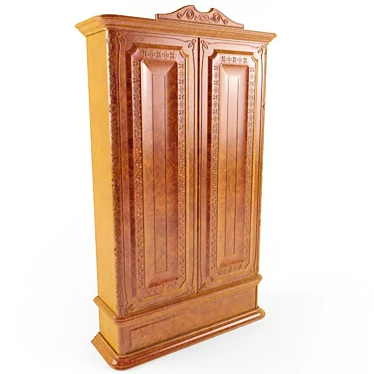 Classic Carved Decor Cupboard 3D model image 1 
