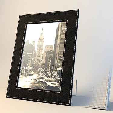 Elegant Leather Photo Frame 3D model image 1 