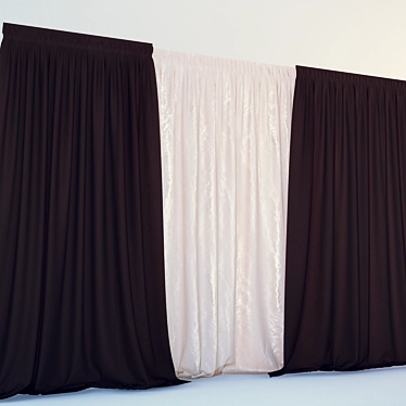 Elegant Drapery 3D model image 1 