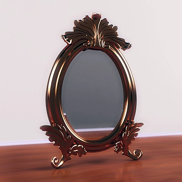 Stylish Tabletop Mirror 3D model image 1 