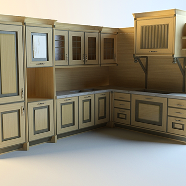 Bamax Kitchen: Sleek & Functional 3D model image 1 