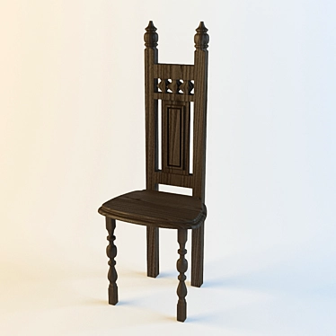 Royal Throne Chair 3D model image 1 