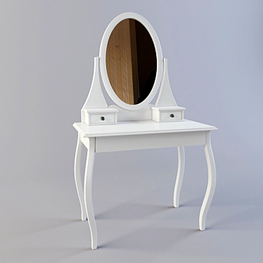 Elegant Vanity Mirror with Storage 3D model image 1 