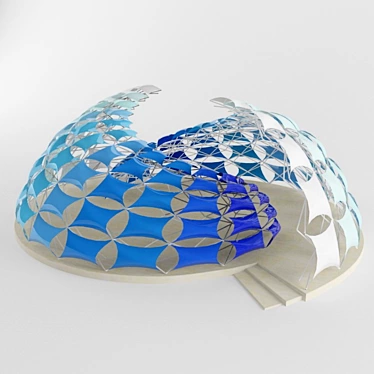 Waveside Metal Gazebo 3D model image 1 