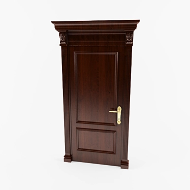 Elegant Textured Door 3D model image 1 