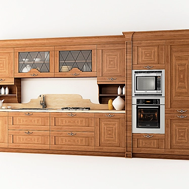 Elegant Veneta Cucine Kitchen: "CaVeneta" - 4.6m 3D model image 1 