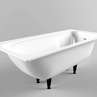 Durable Steel Bath - 150x70 3D model image 1 