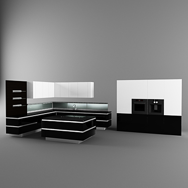 Stylish and Functional Kitchen 3D model image 1 