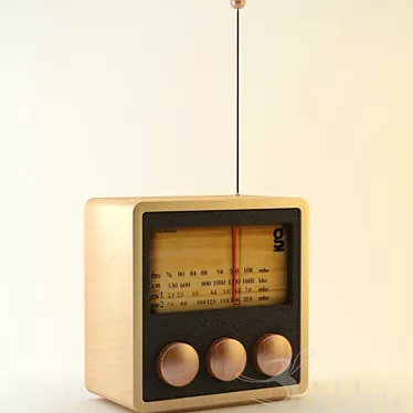 Retro Vibes: Magno Medium Radio 3D model image 1 