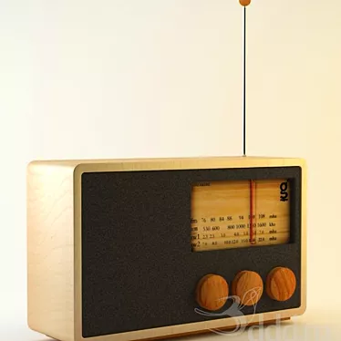 Magno Retro Radio 3D model image 1 