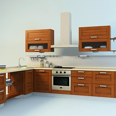 Elt Theo Kitchen Set - Modern Design 3D model image 1 