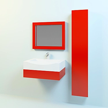 Elegant Crystal Bathroom Set 3D model image 1 