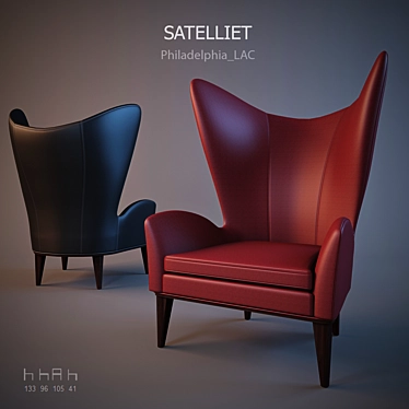 Title: Satelliet Philadelphia Lounge Armchair 3D model image 1 