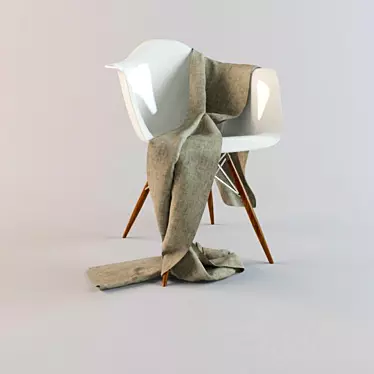 Modern Eames Plastic Chair: Stylish Comfort 3D model image 1 