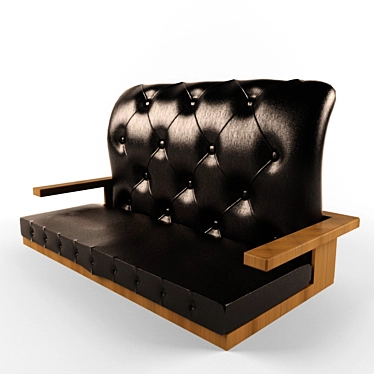 Elegant Velvet Sofa 3D model image 1 