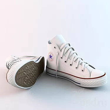 Classic Converse Shoes 3D model image 1 